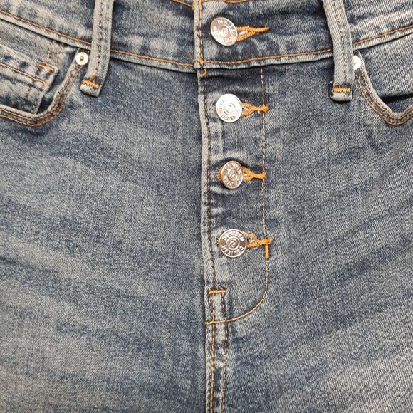 Levi’s Jeans Women 7M 28x30 Denizen High Rise Jegging Button Fly Distressed NWT - Picture 3 of 12